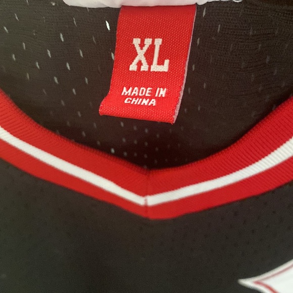 Mitchell & Ness C Red men Baseball mesh jersey. SizeXL. Red, Black and white. - Picture 3 of 4